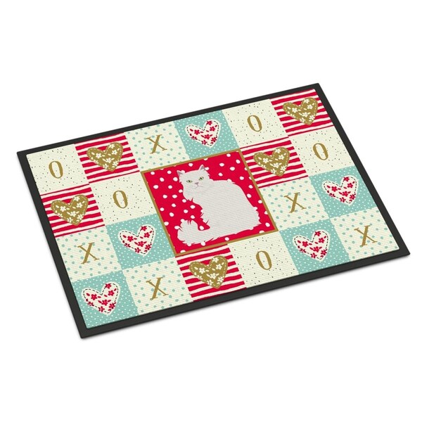 Carolines Treasures 24 x 36 in. Asian Semi Longhaired Cat Love Indoor or Outdoor Mat CK5740JMAT - main